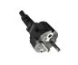 Preview: Power cord Europe CEE 7/7 to C5, 0,75mm², VDE, black, length 1,80m